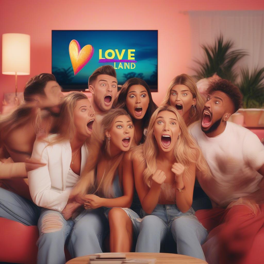 Love Island USA fans watching and reacting to an episode together