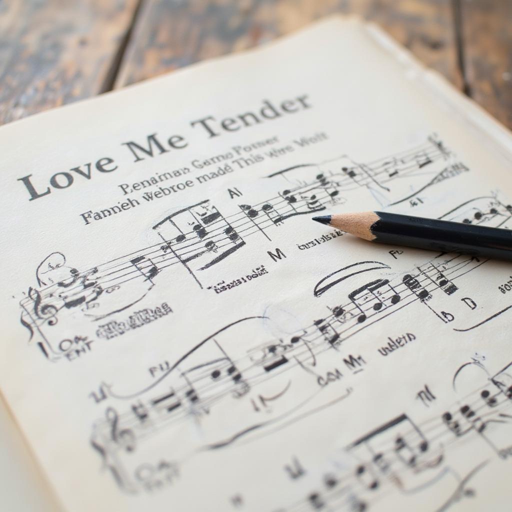 Sheet Music for Love Me Tender