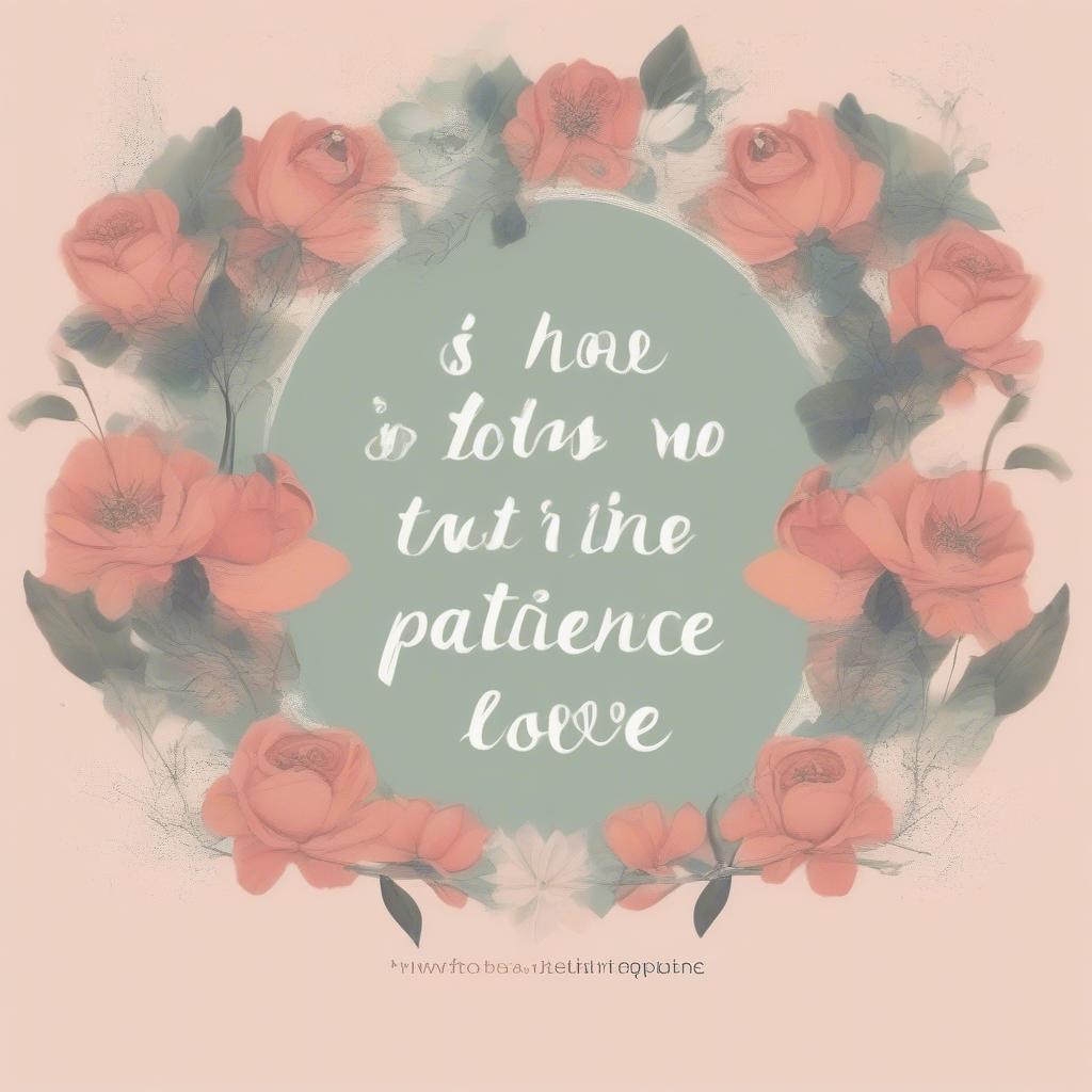 Love and Patience Quote Background