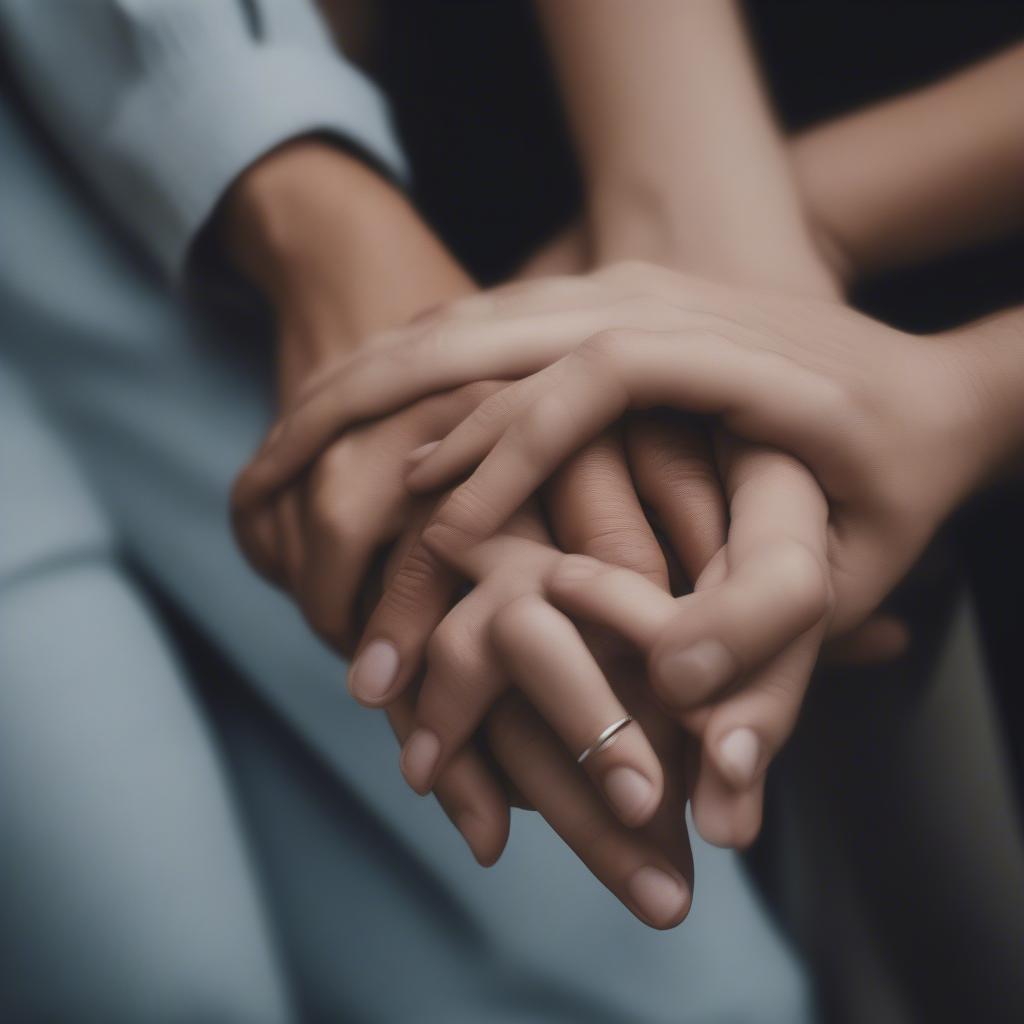 Couple Holding Hands, Symbolizing Protection and Love