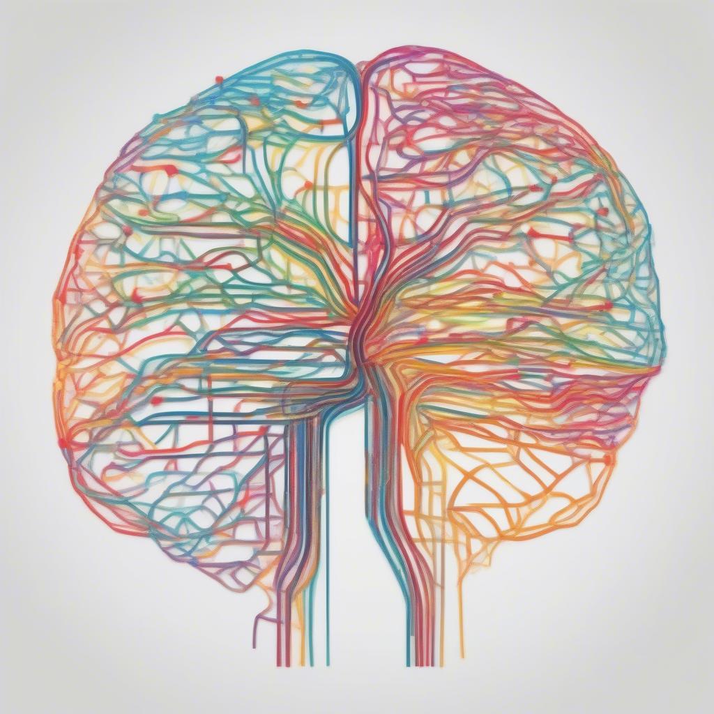 A stylized representation of a brain with interconnected neural pathways, symbolizing the impact of words on our emotions and relationships.