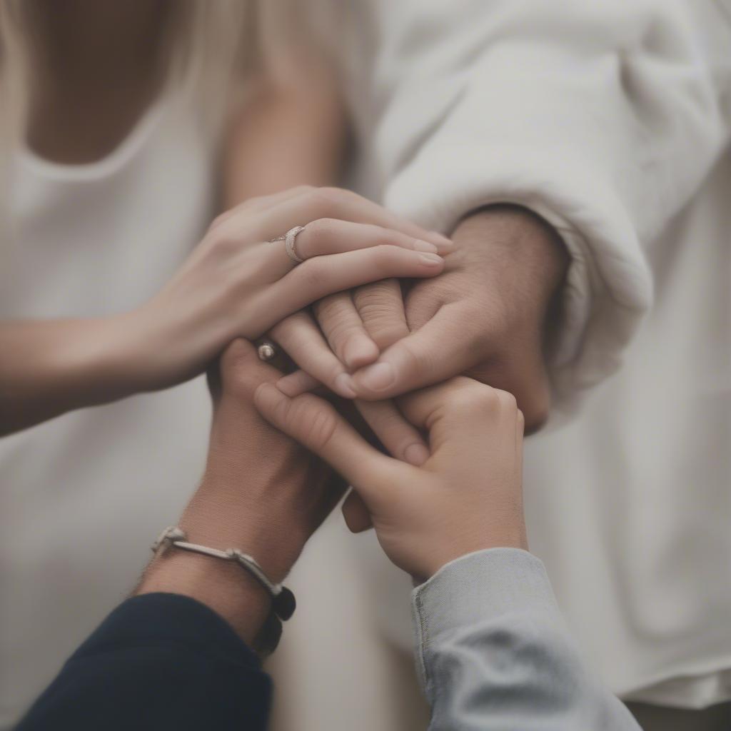 Couple Holding Hands with "I Love You" Quote