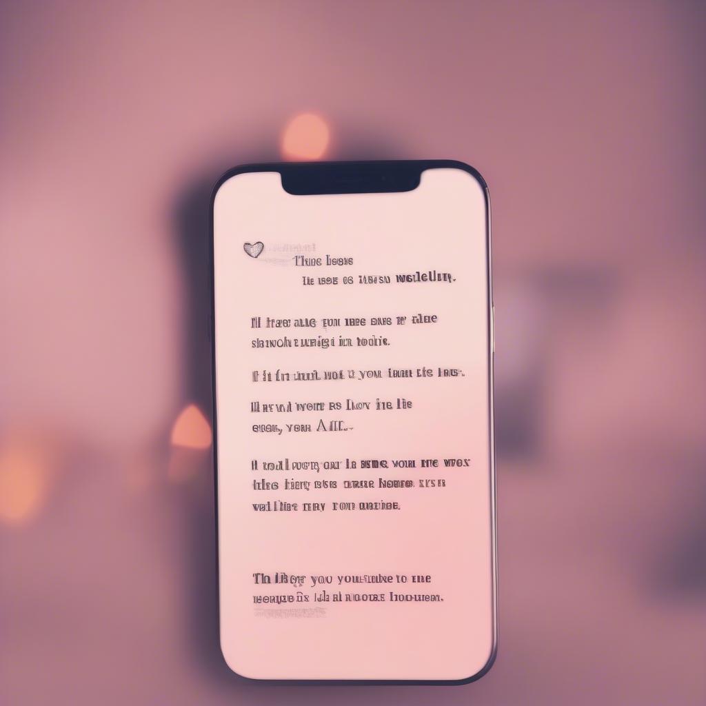 Love quotes displayed on a phone screen