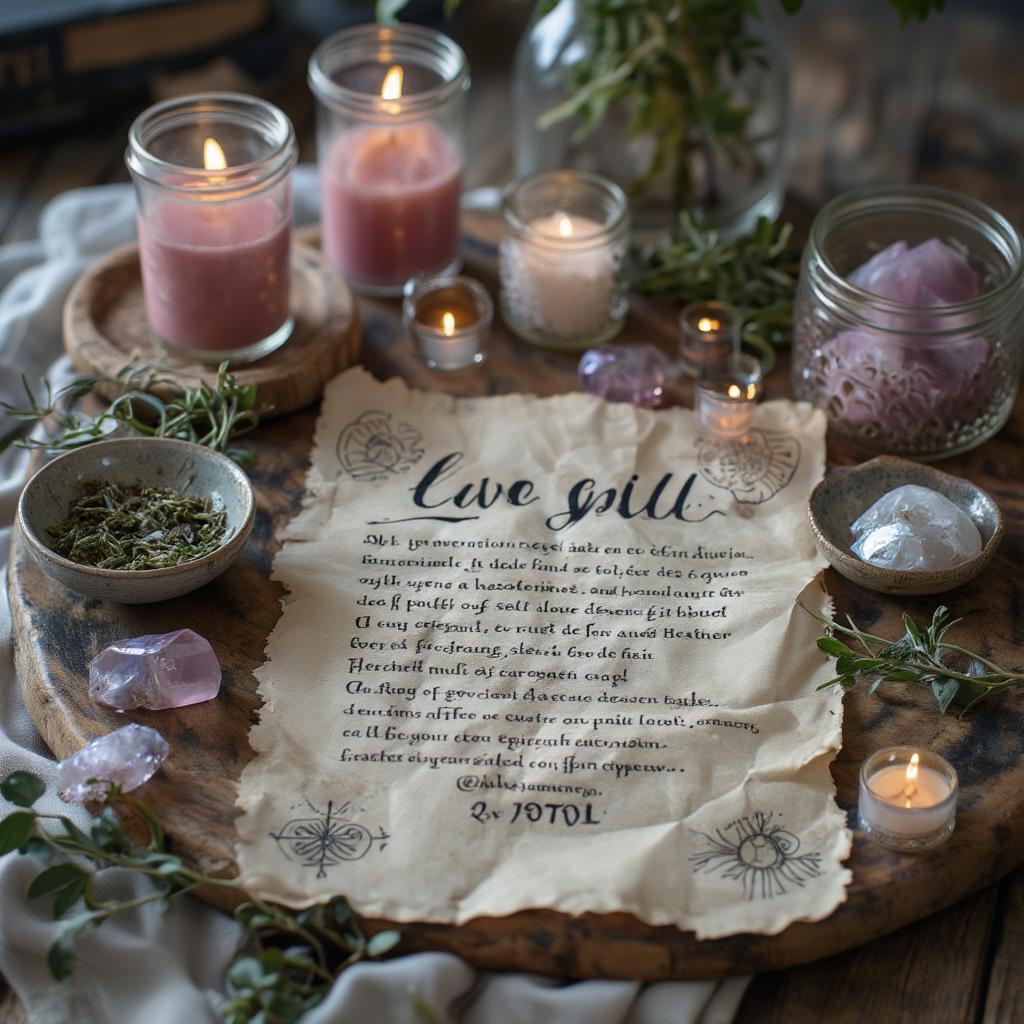 Love Spell Ingredients: Candles and Herbs