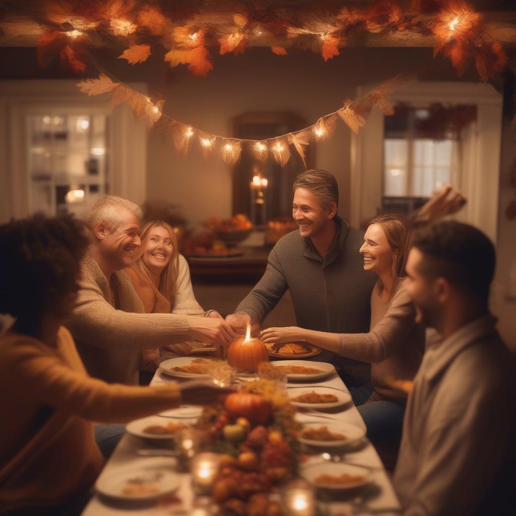 Couple Celebrating Love and Thanksgiving