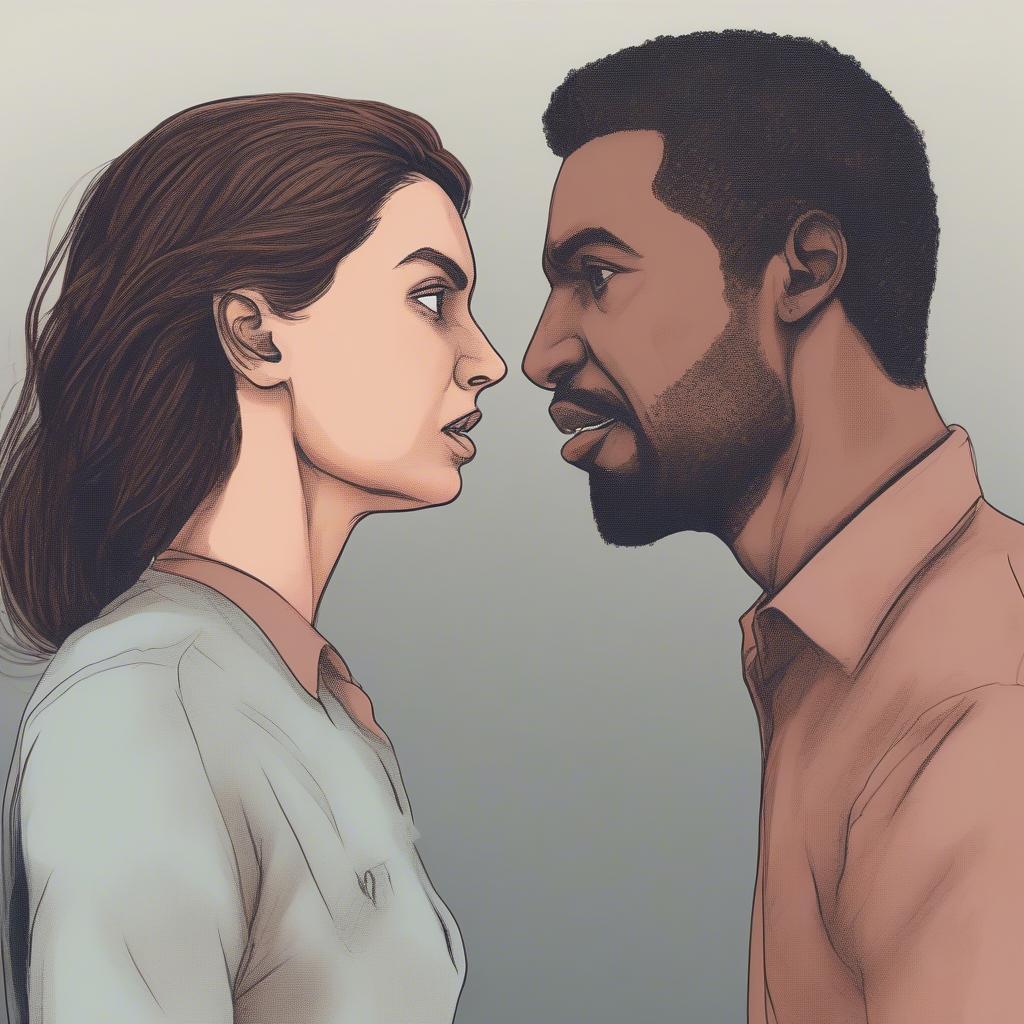 Couple Arguing, Symbolizing the Conflicts in Love