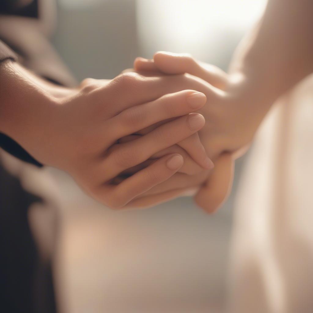 Couple Holding Hands, Embracing Commitment