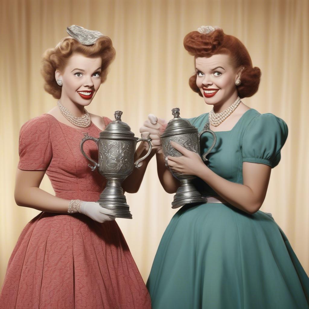 Lucy and Ethel with the Loving Cup - Final Half Hour Episode