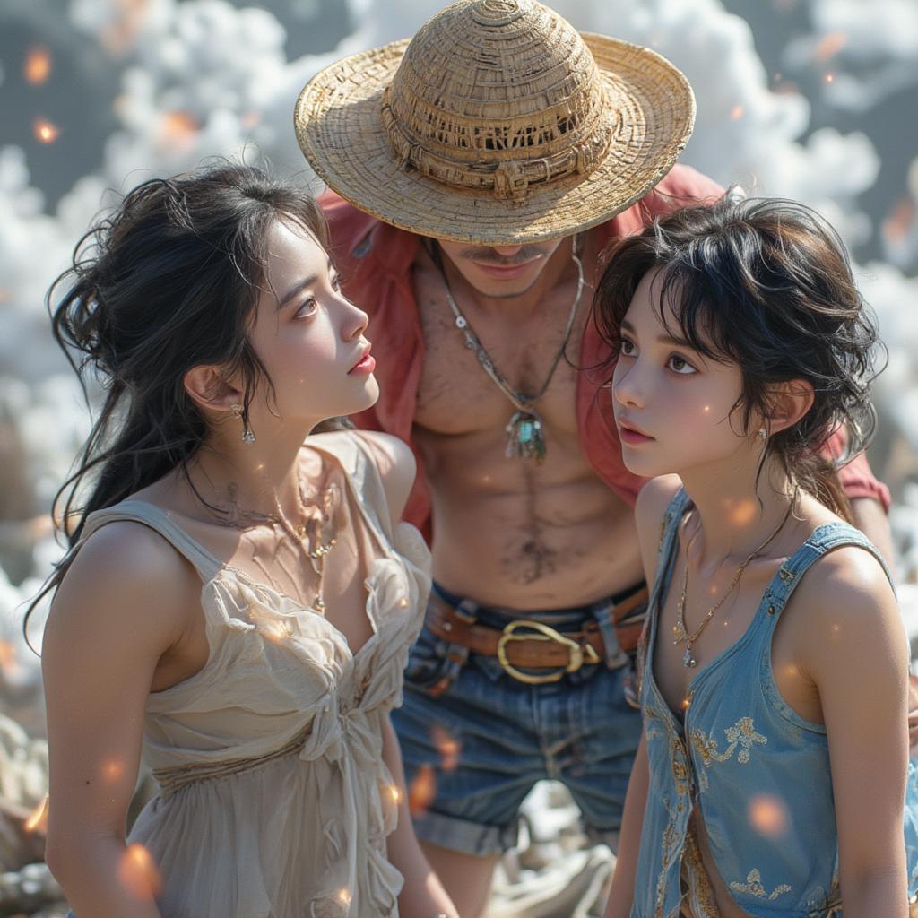 Luffy Protecting Hancock's Sisters from Harm