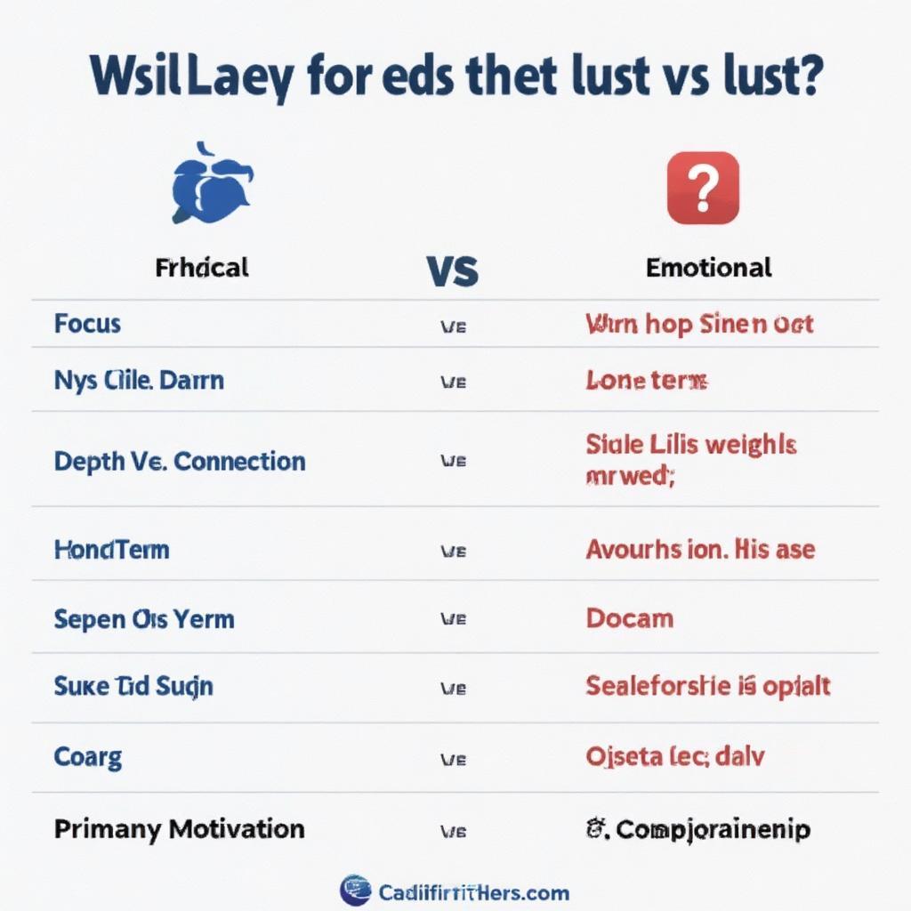 Key Differences Between Lust and Love