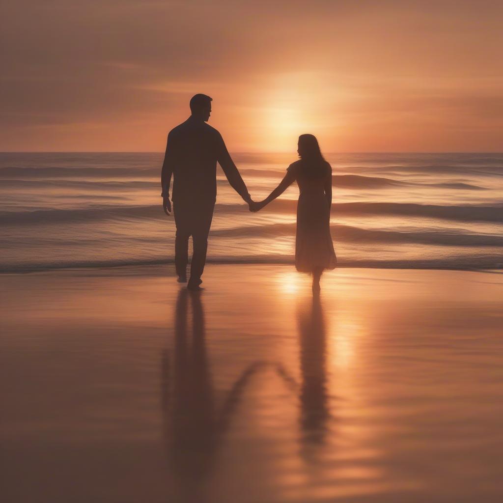 Man Holding Woman's Hand with "I'll Always Love You" Quote