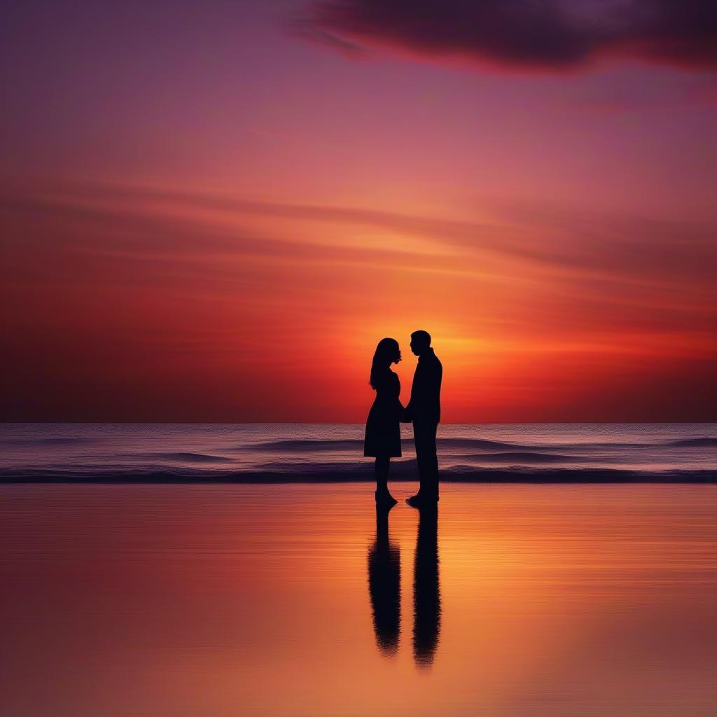 Romantic Sunset, Symbol of True Love