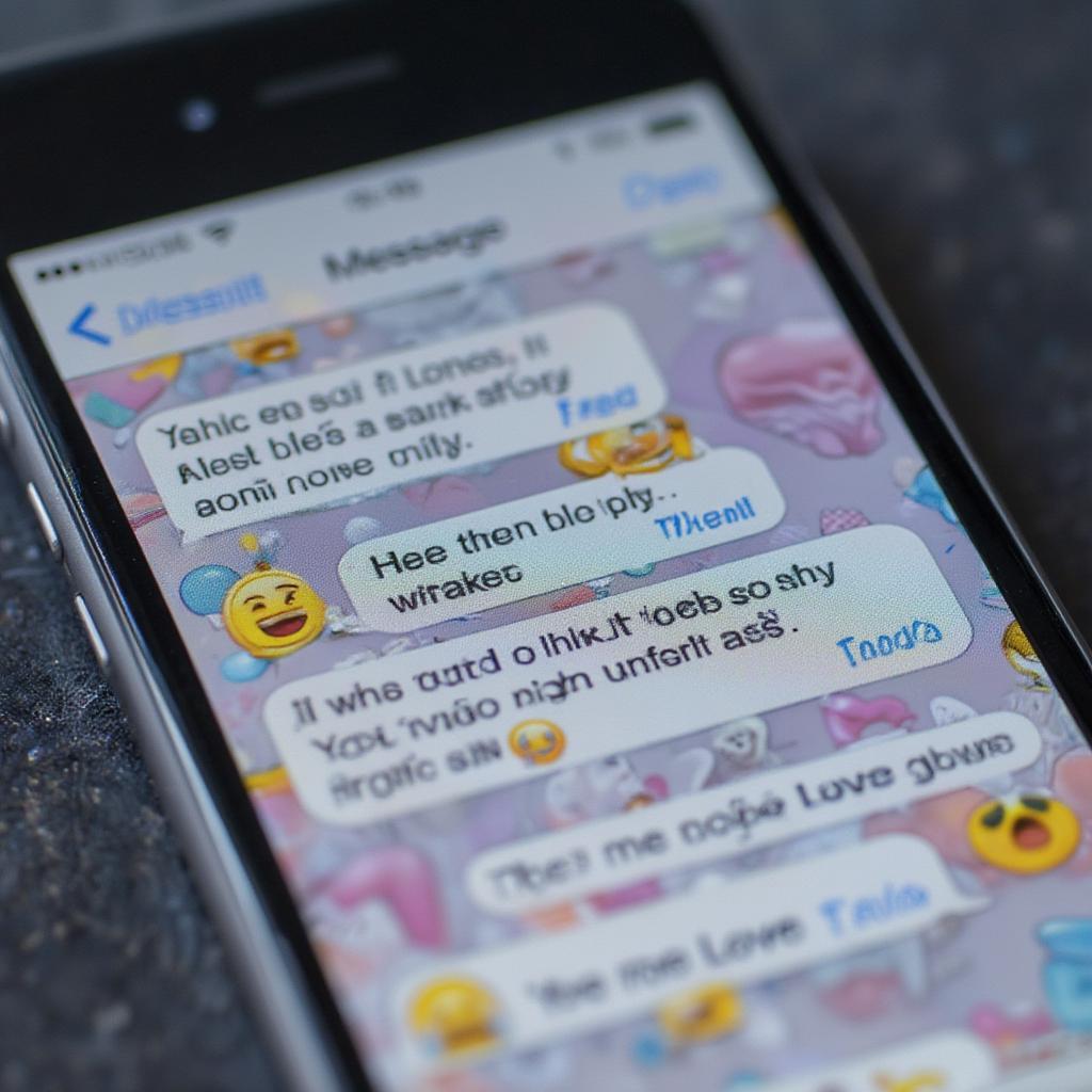 Modern Love Messages on a Smartphone