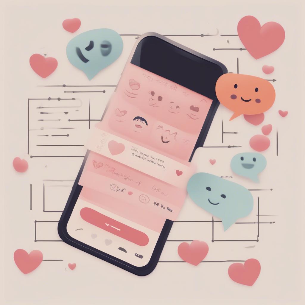 A phone displaying heartfelt text messages expressing love and affection.