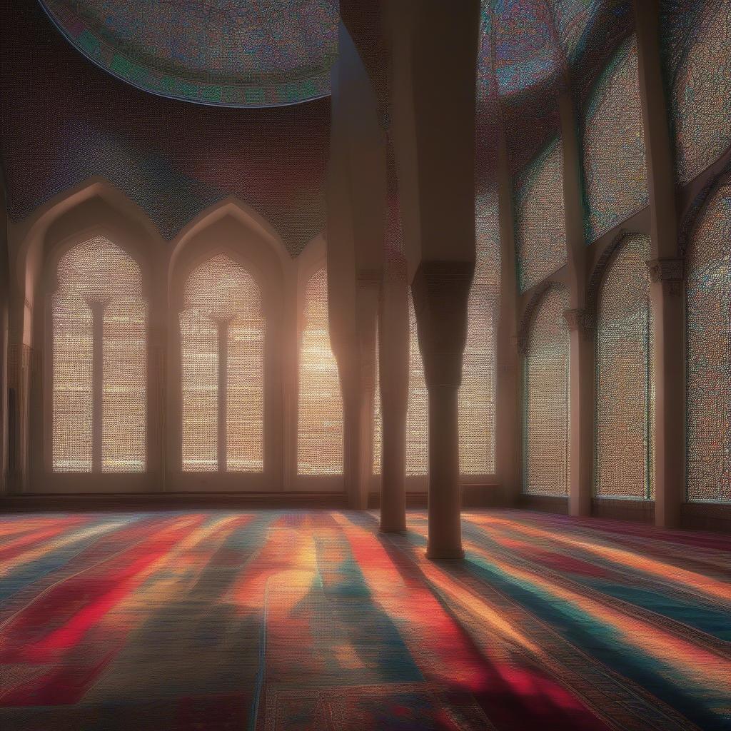 Peaceful Mosque Interior