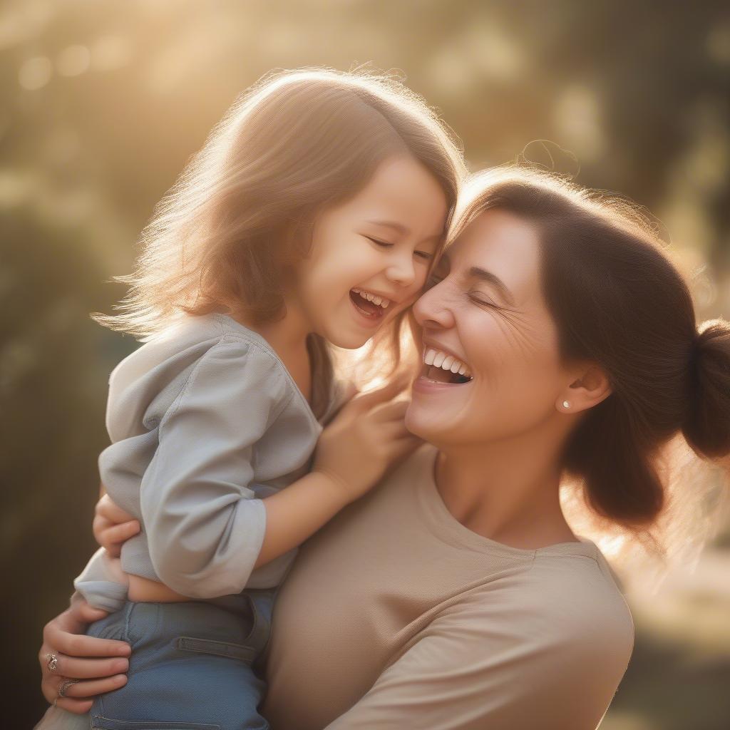 Mother and Child Sharing a Joyful Moment