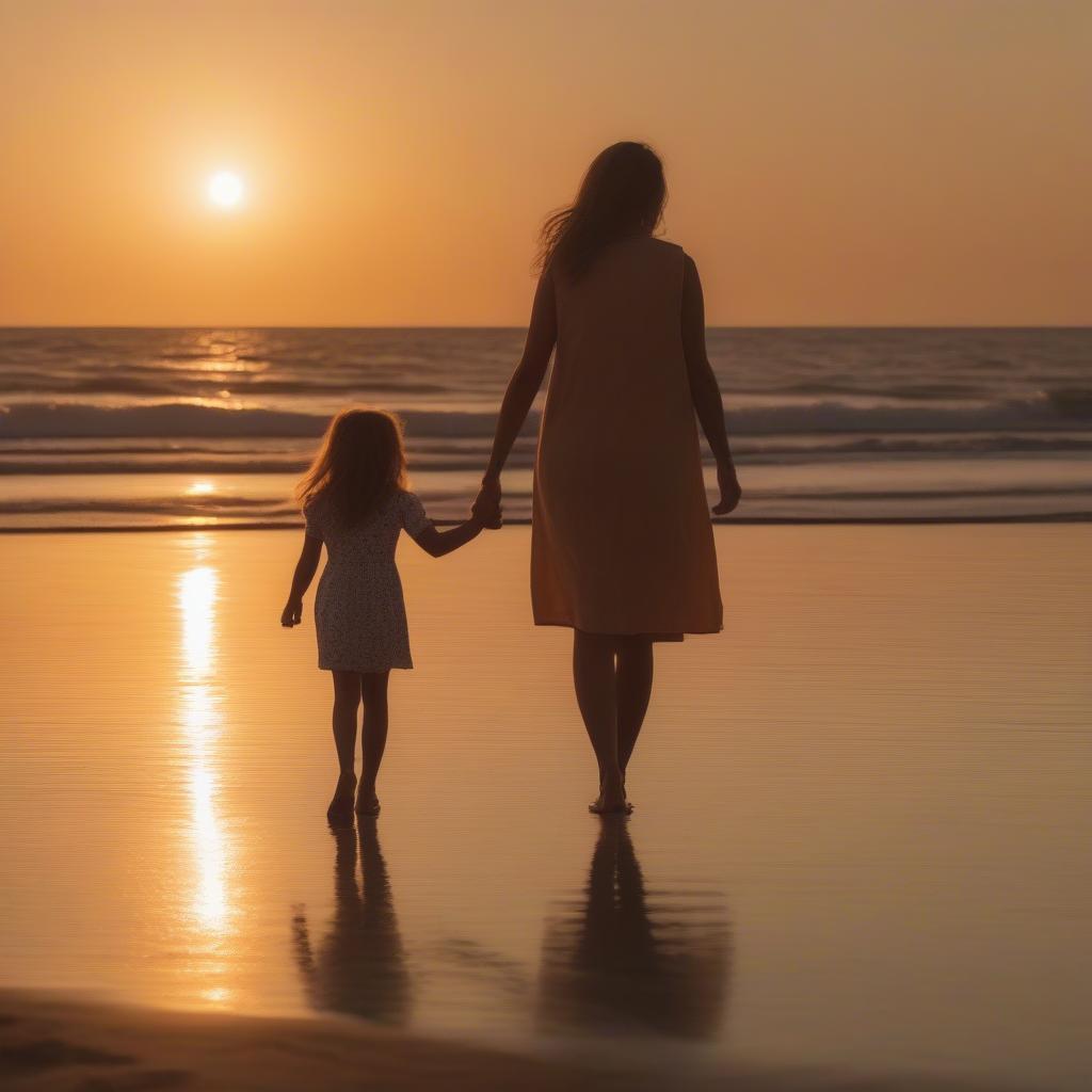 Mother and Daughter Stroll