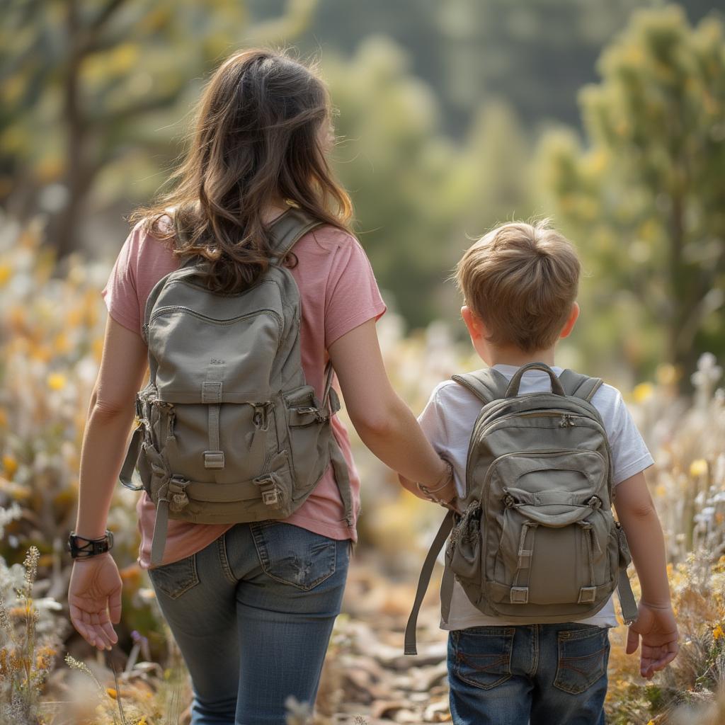 Mother Guiding Her Son's Path