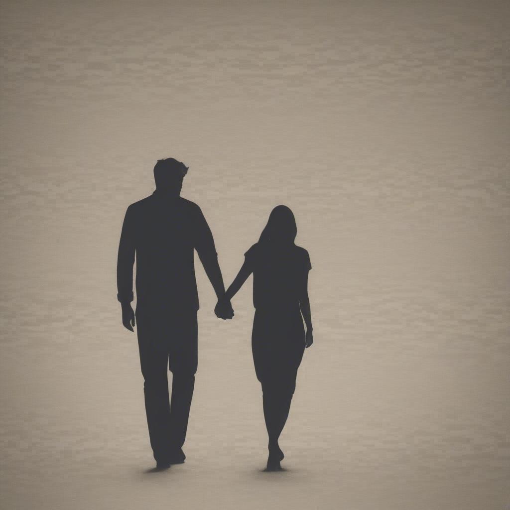 Couple walking hand-in-hand