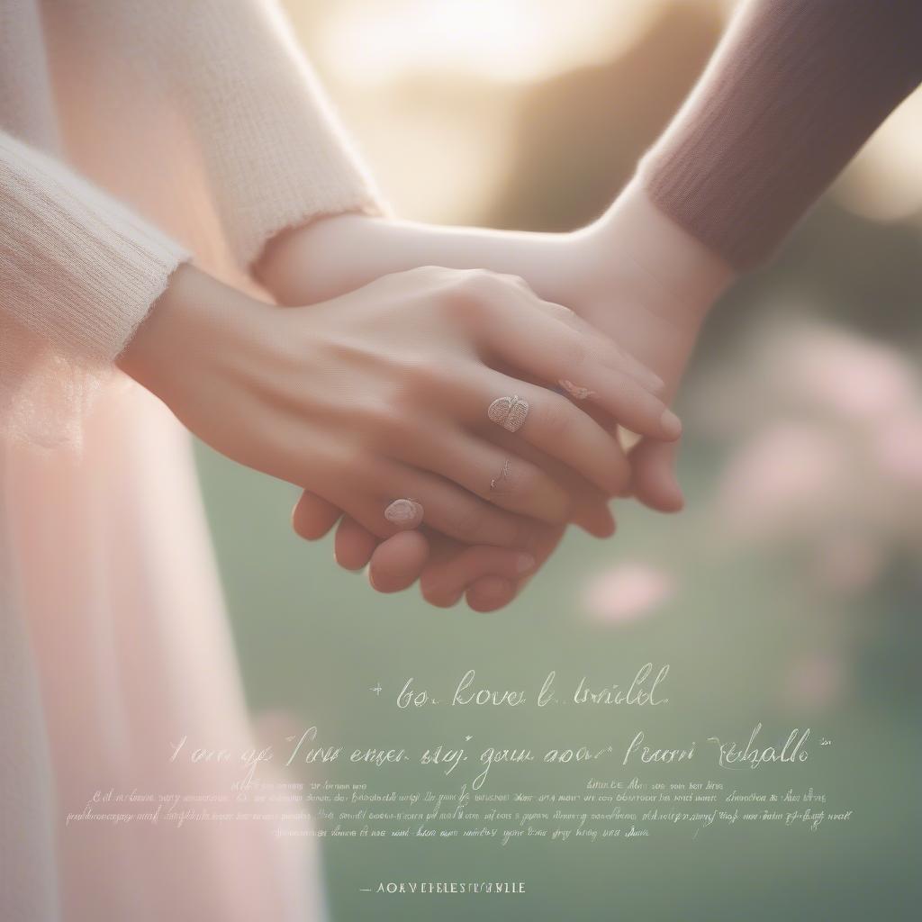 Couple Holding Hands with New Love Quotes