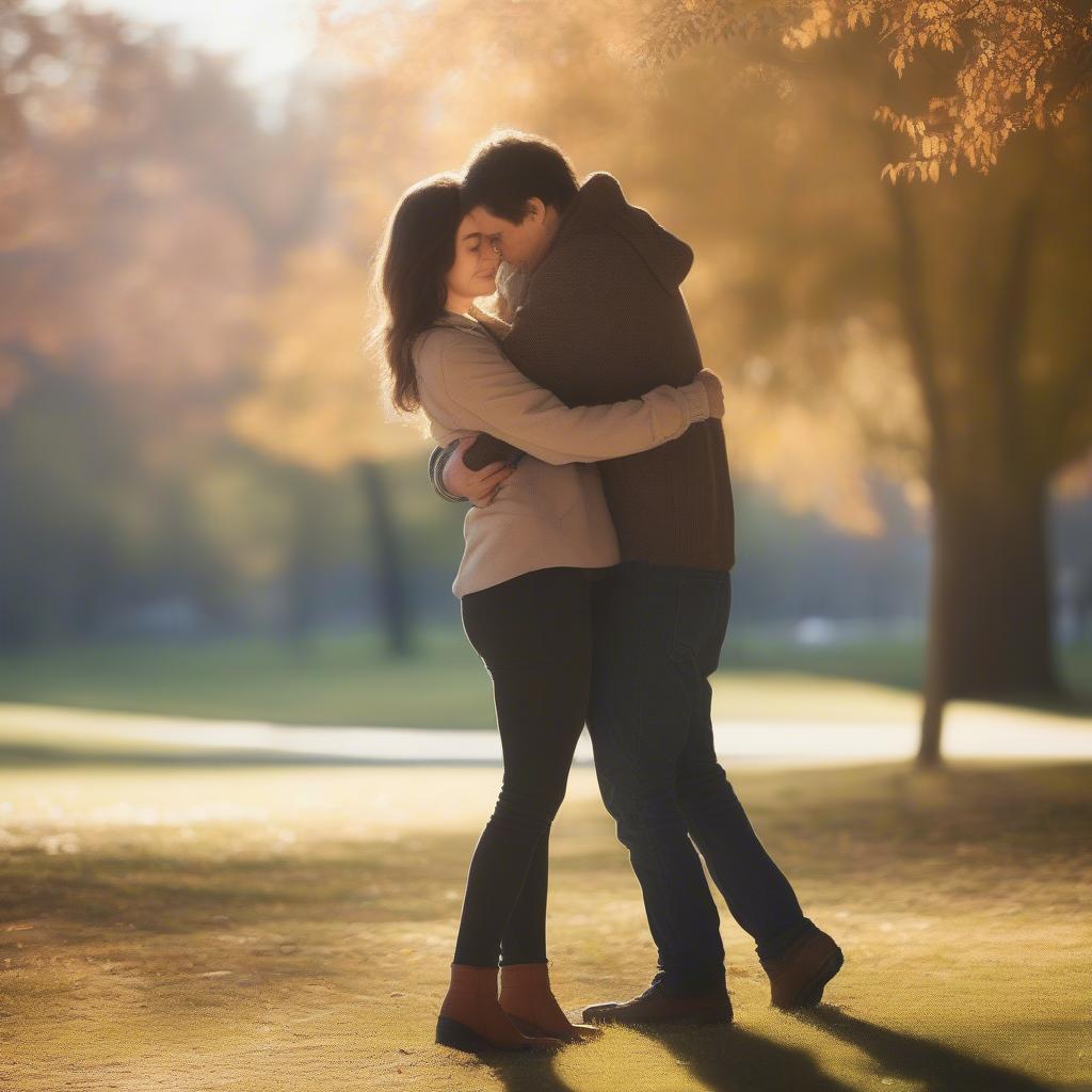 Couple Showing Affection Through Nonverbal Cues