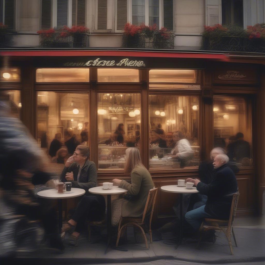 Romance in Parisian Cafe Culture