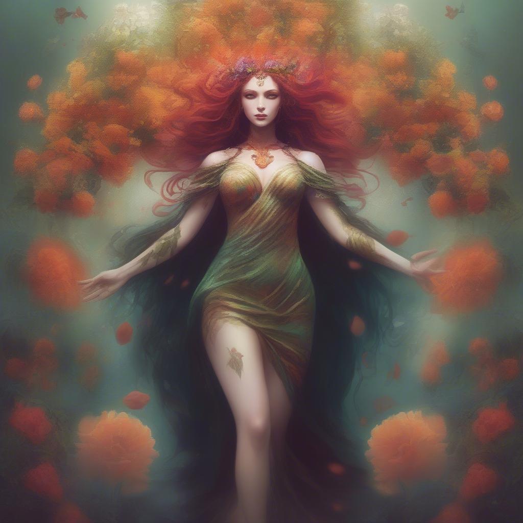 Persephone's transformation from spring goddess to queen of the Underworld