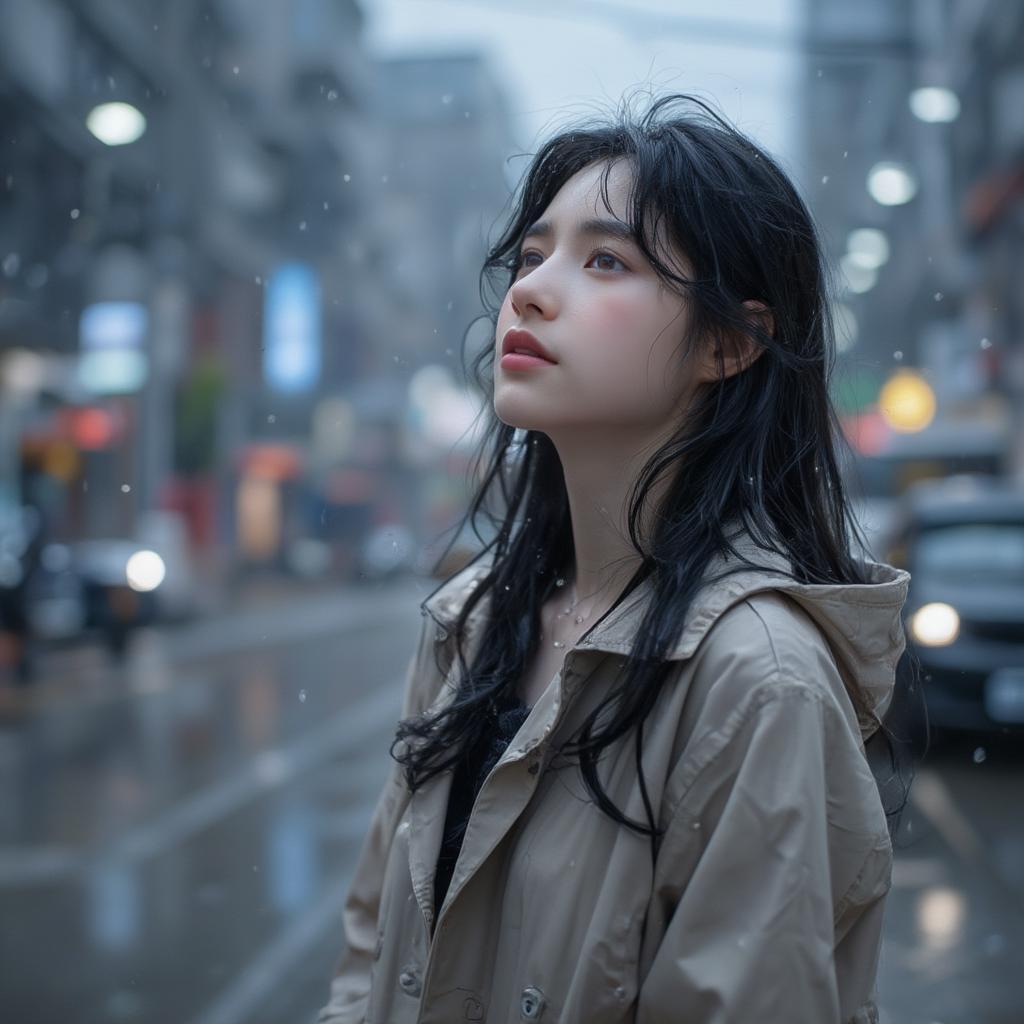 Person Enjoying Rain