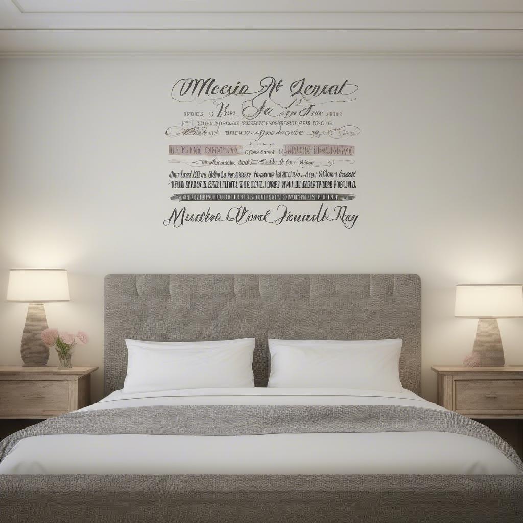 Personalized Bedroom Love Quote Cling