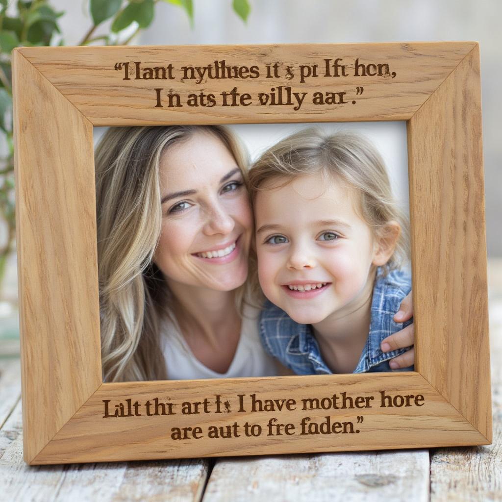 Personalized Mother's Day Gift with Engraved Quote