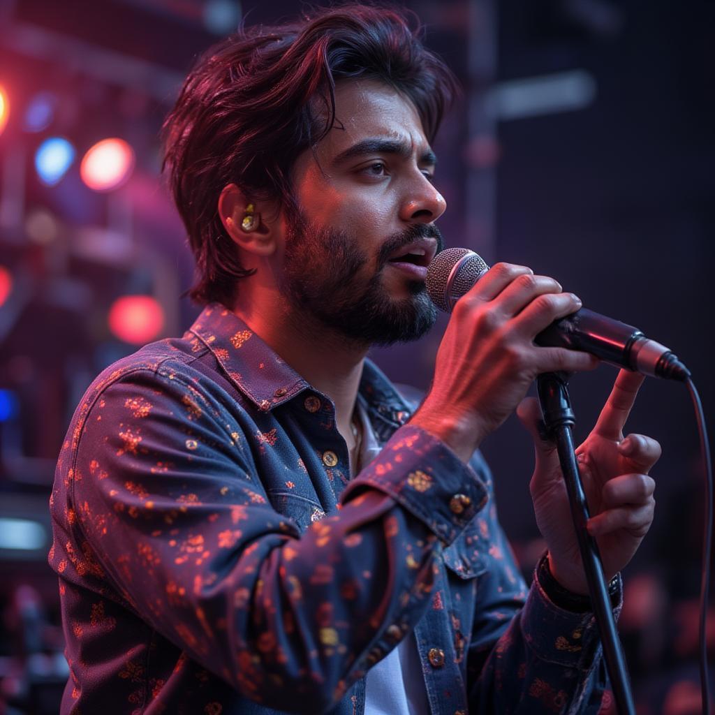 Punjabi Singer Performing a Love Song