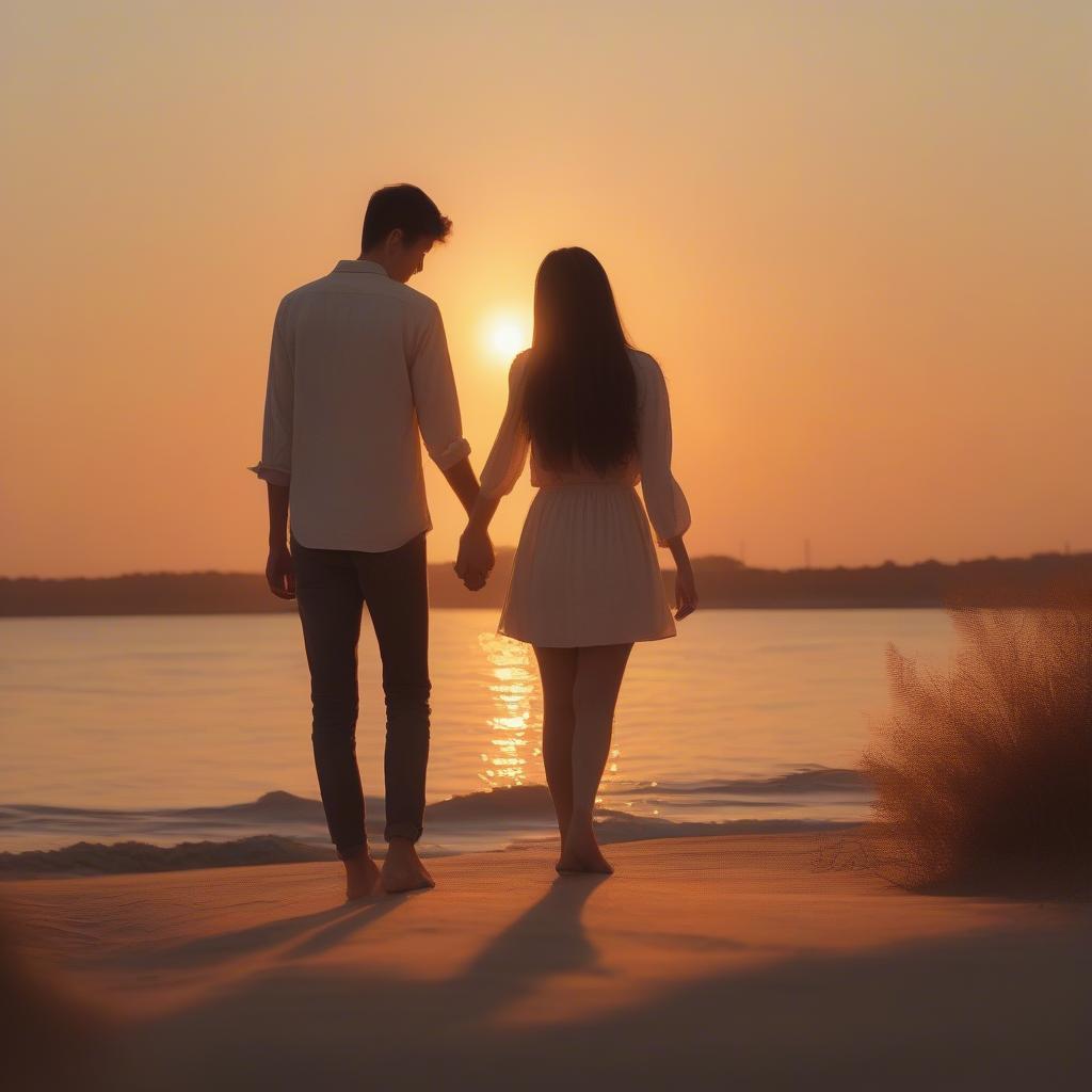 Couple Holding Hands Symbolizing Pure Love