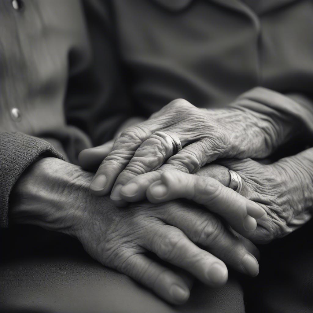 Elderly Couple Holding Hands - Enduring Love