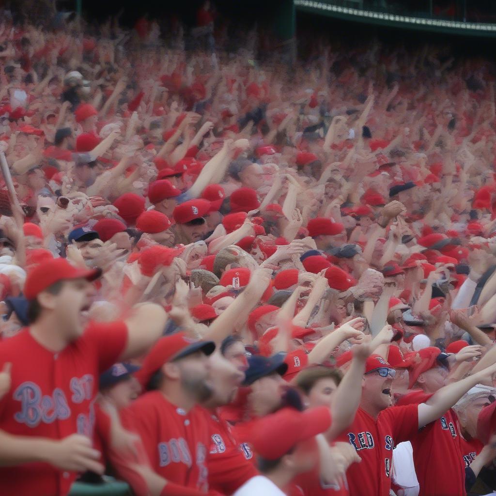 Red Sox Fans Singing Sweet Caroline at Fenway Park