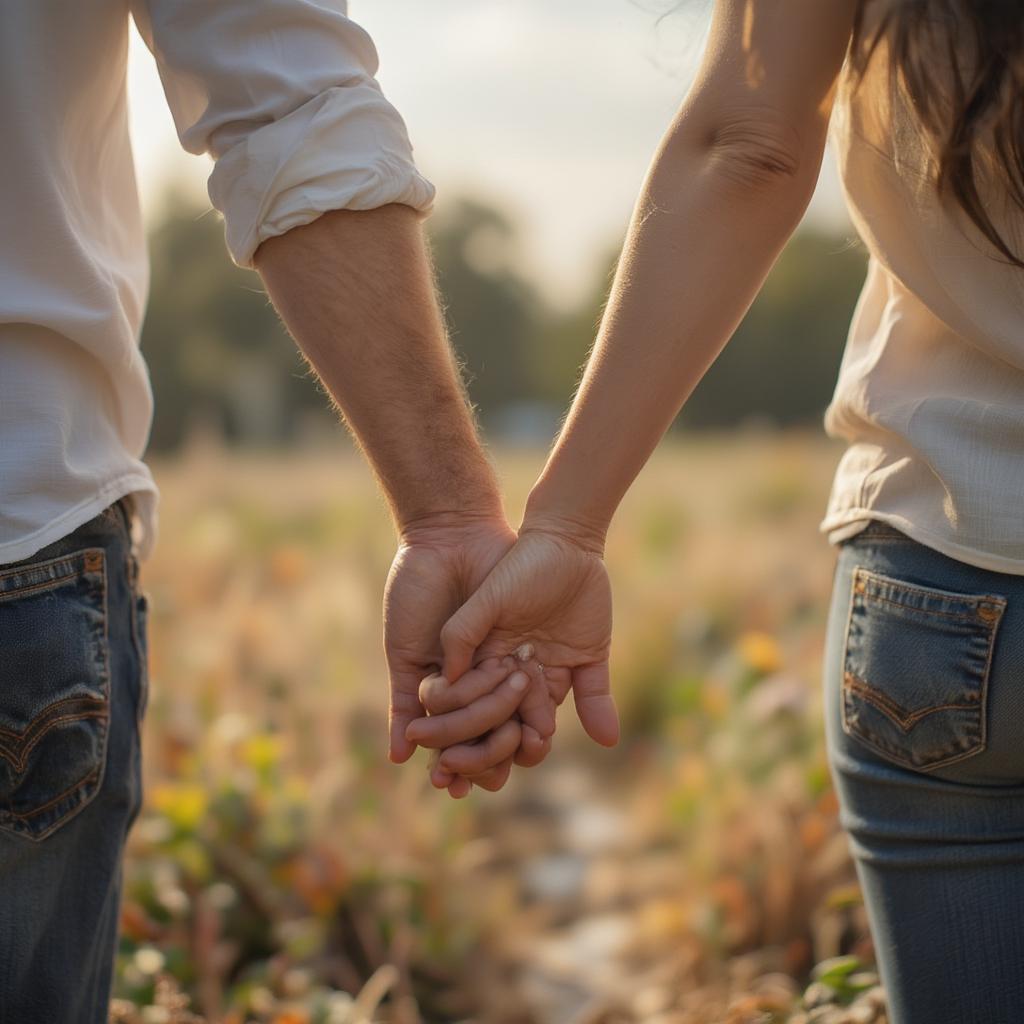 Couple holding hands, symbolizing connection and appreciation