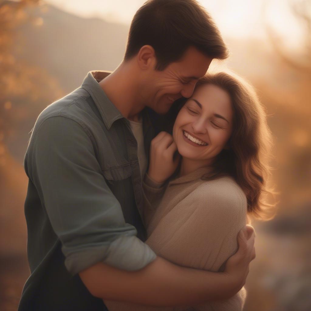 Couple Embracing After a Revelation of Love