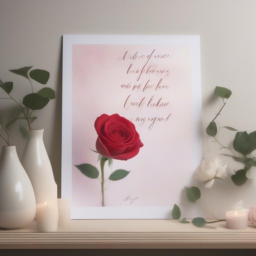 Romantic Love Quote Canvas Art