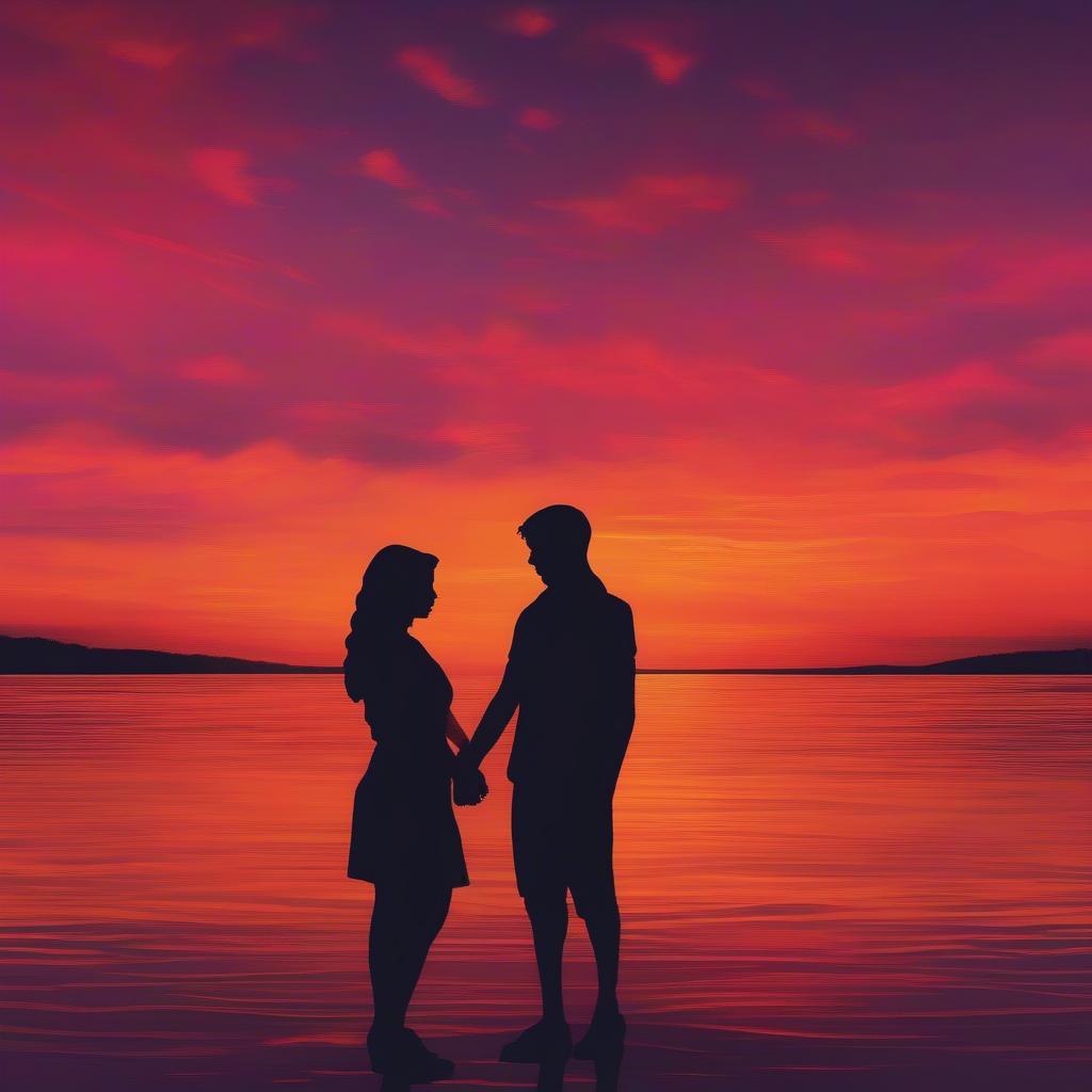 Romantic Couple at Sunset