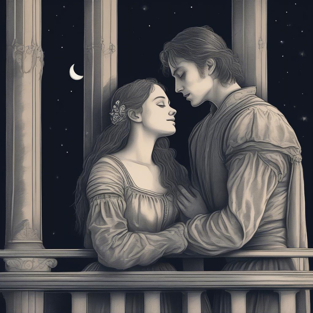 Romeo and Juliet Embracing