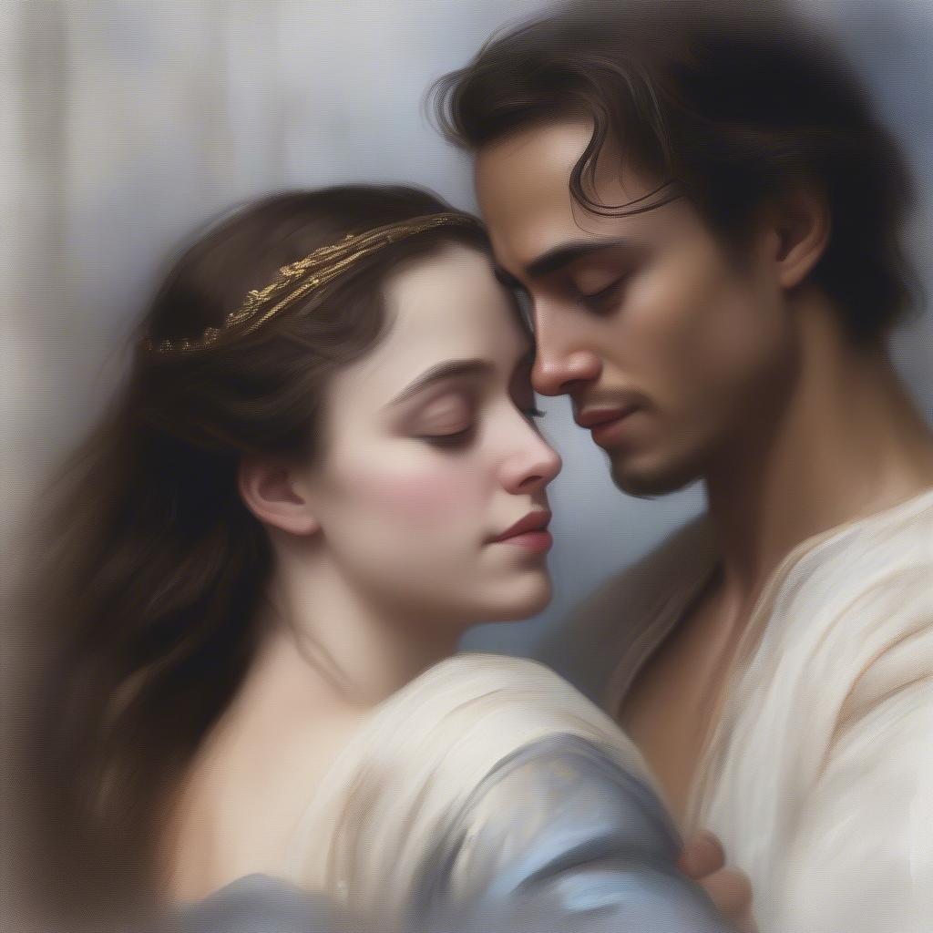 Romeo and Juliet Embracing