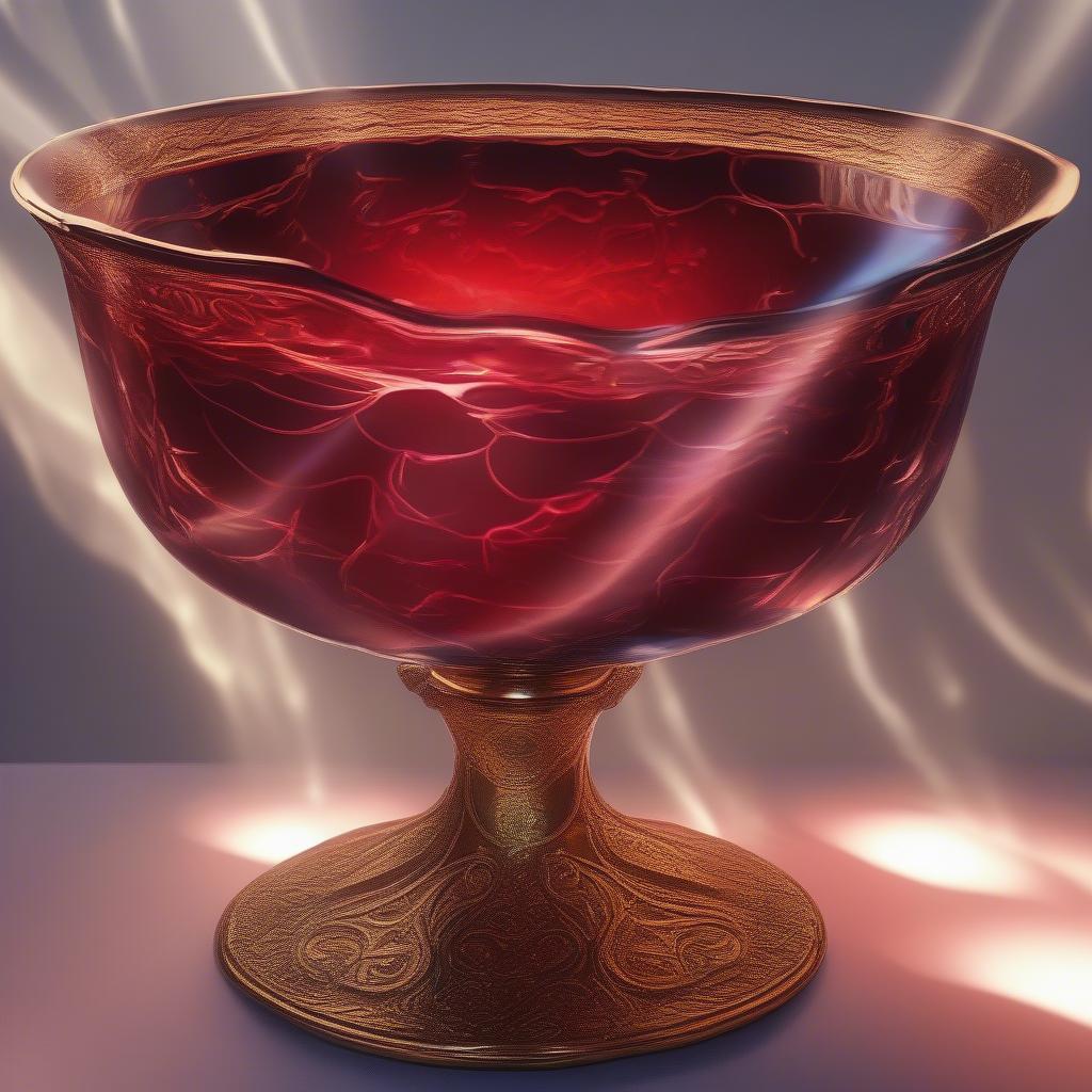 A chalice overflowing with wine, symbolizing divine love in Rumi's poetry