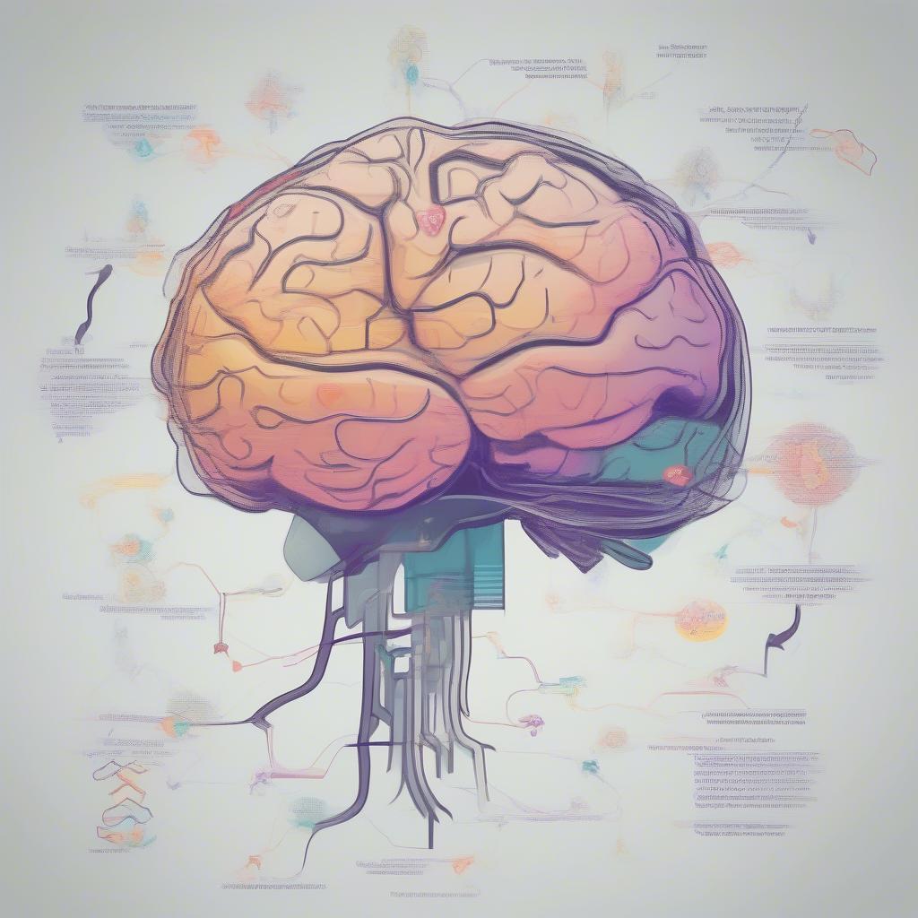 Brain graphic illustrating the chemical reactions associated with love and attraction, highlighting dopamine and oxytocin.