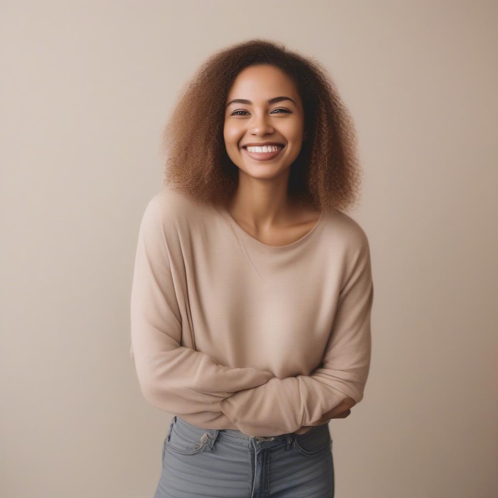 Woman Smiling Confidently