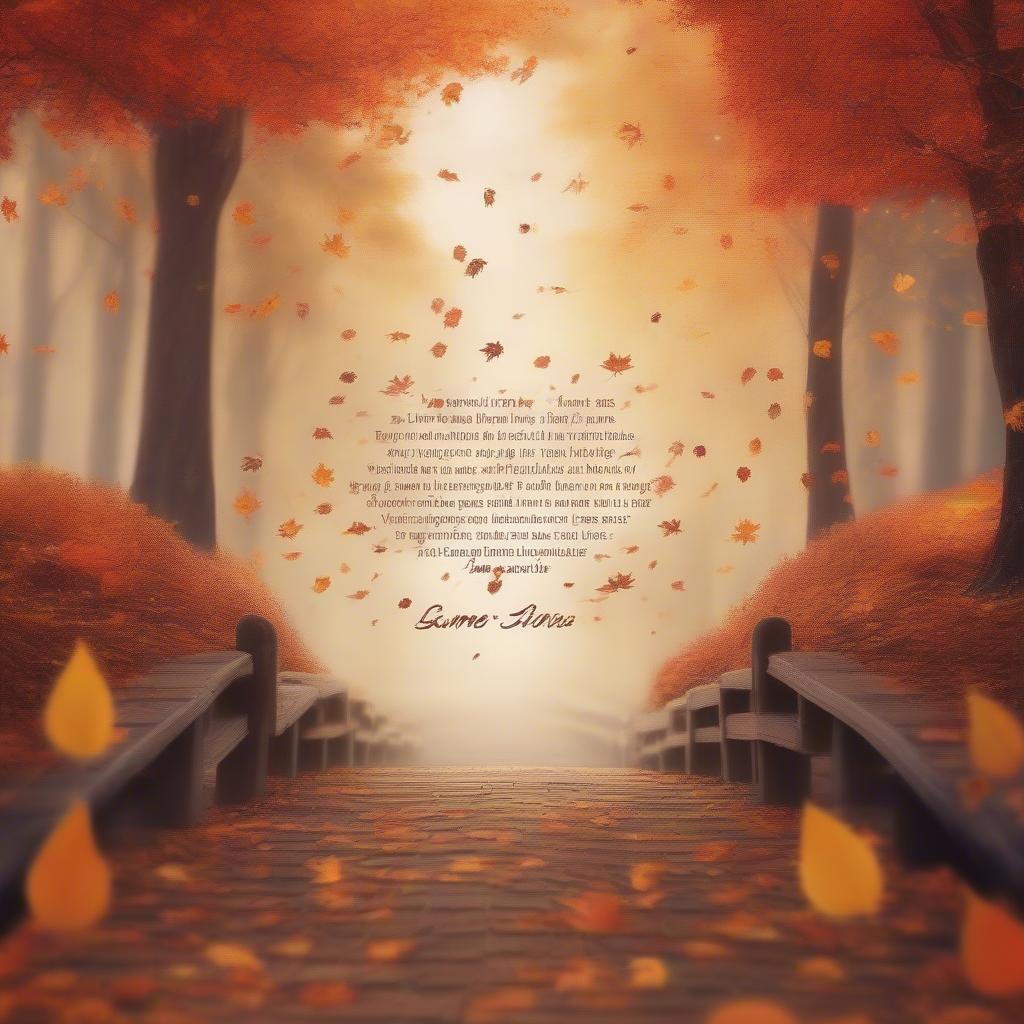 Falling Leaves with Love Quotes