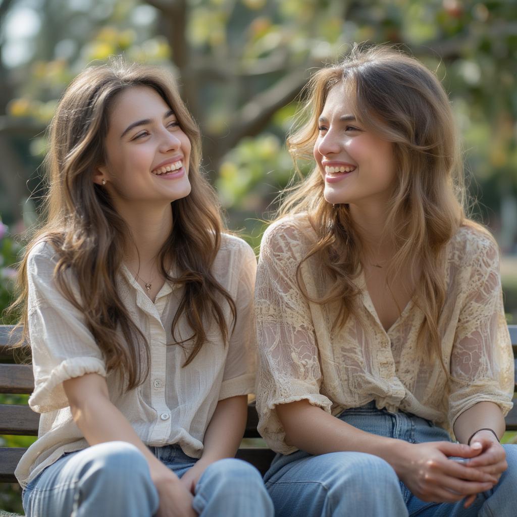 Sisters Sharing a Laugh