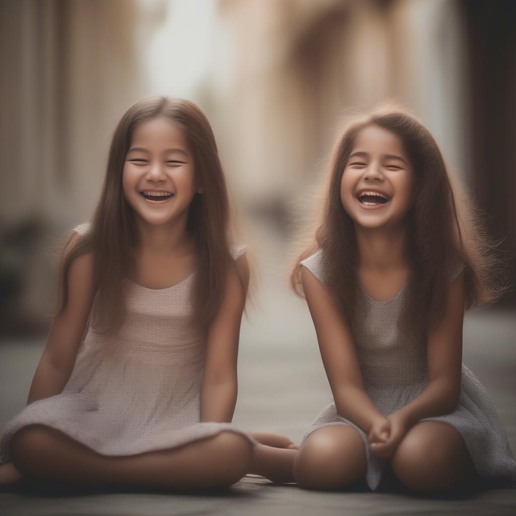 Sisters sharing a laugh