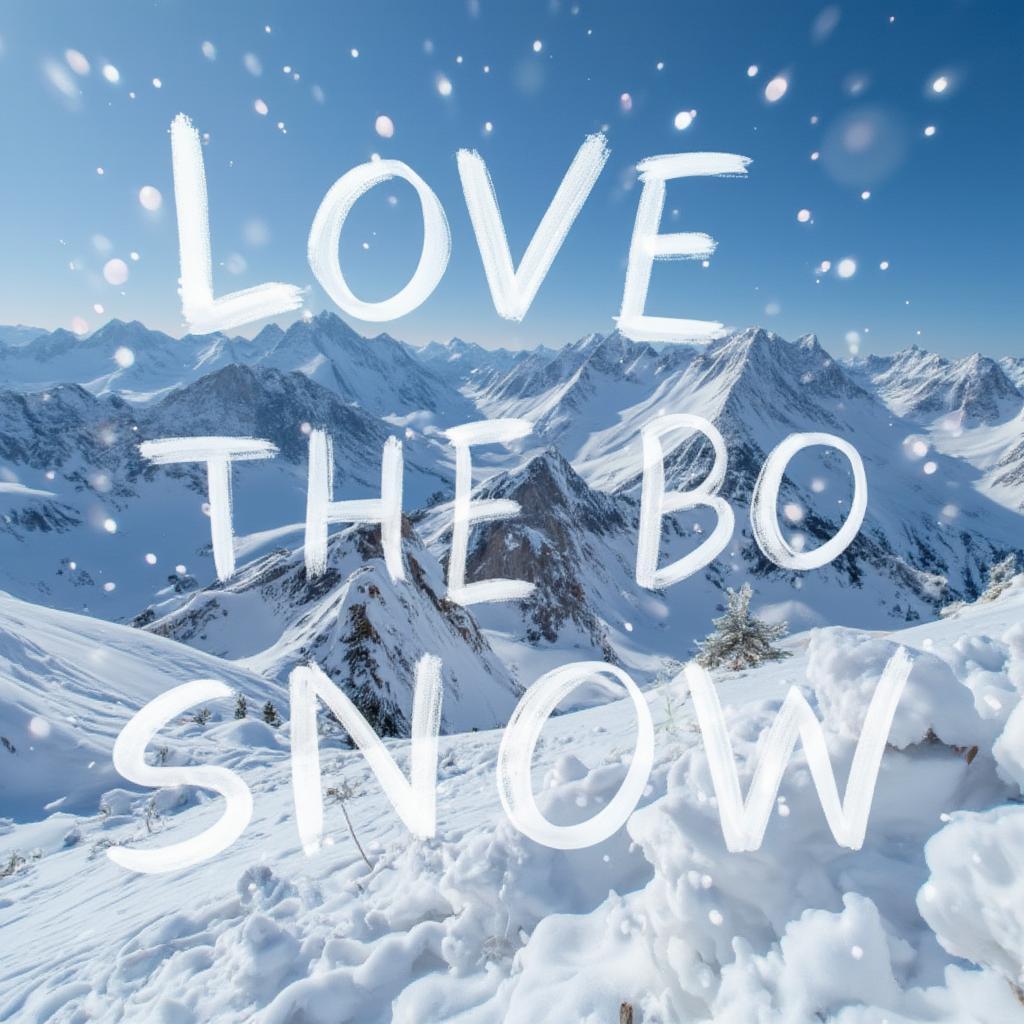 Inspirational Love Quotes Against a Snowy Backdrop