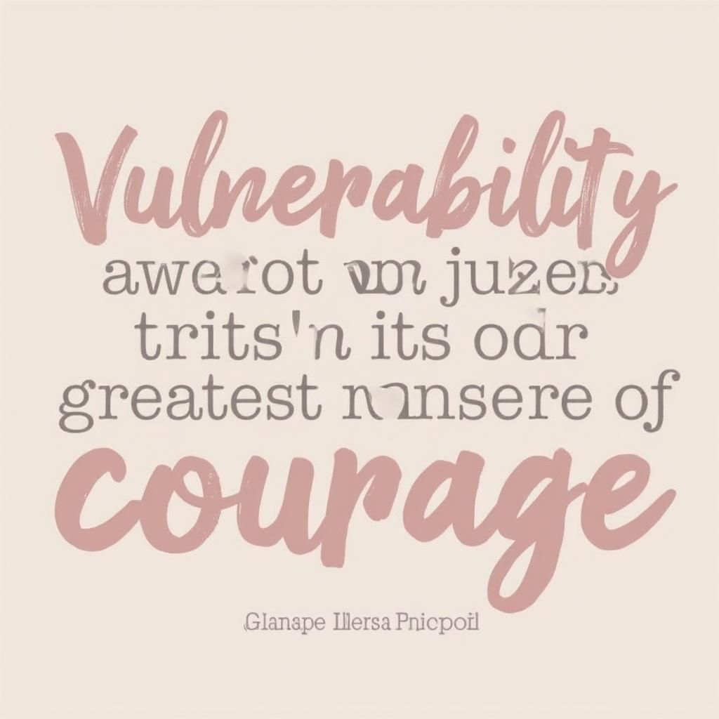 Image of a quote about finding strength in vulnerability.