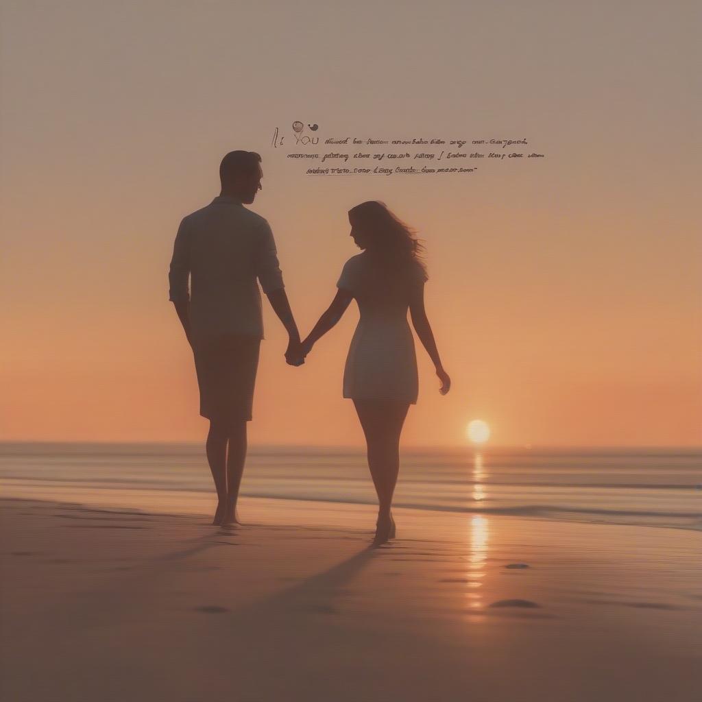 Couple Holding Hands with a Sweet Quote