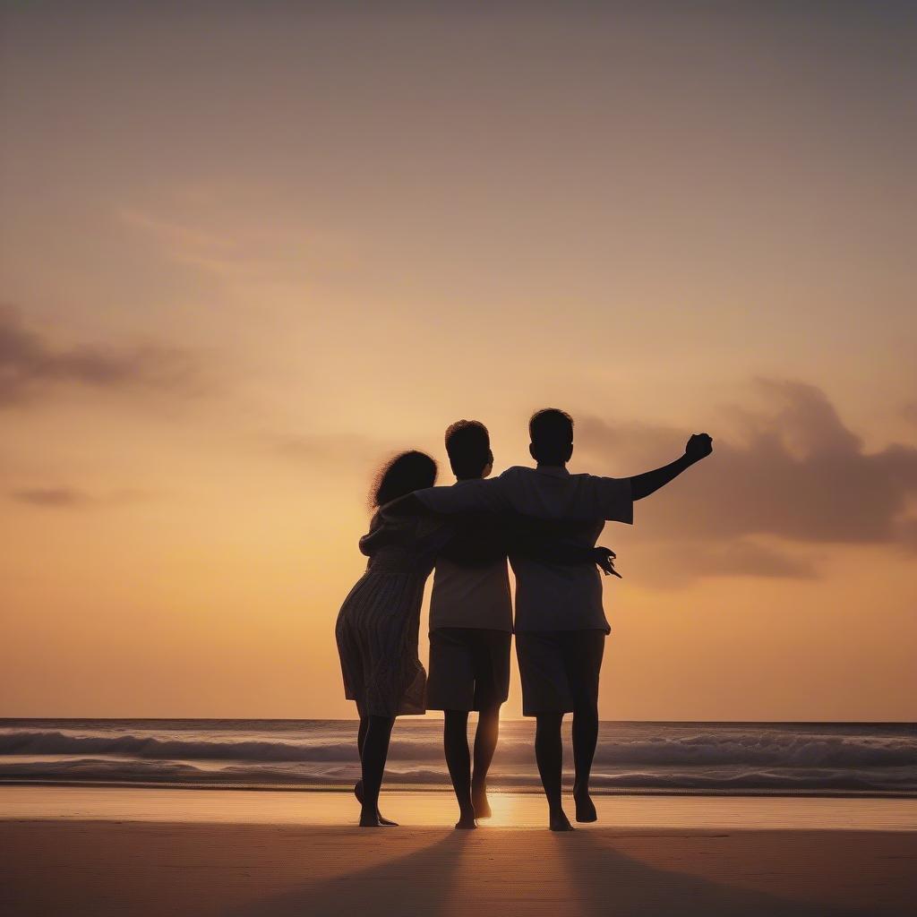 A group of friends enjoying a day at the beach, representing the joy and support of friendship.